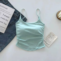 Adjustable Sleeveless Tops Sexy Sweet Slim Elastic Top