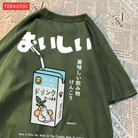 Harajuku Cute Cat Print Oversized T-shirt Streetwear Tops Cotton