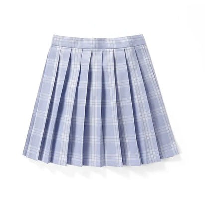 Korean Plaid Pleated Jk Uniform Japanese School Preppy A Line Mini Skirts