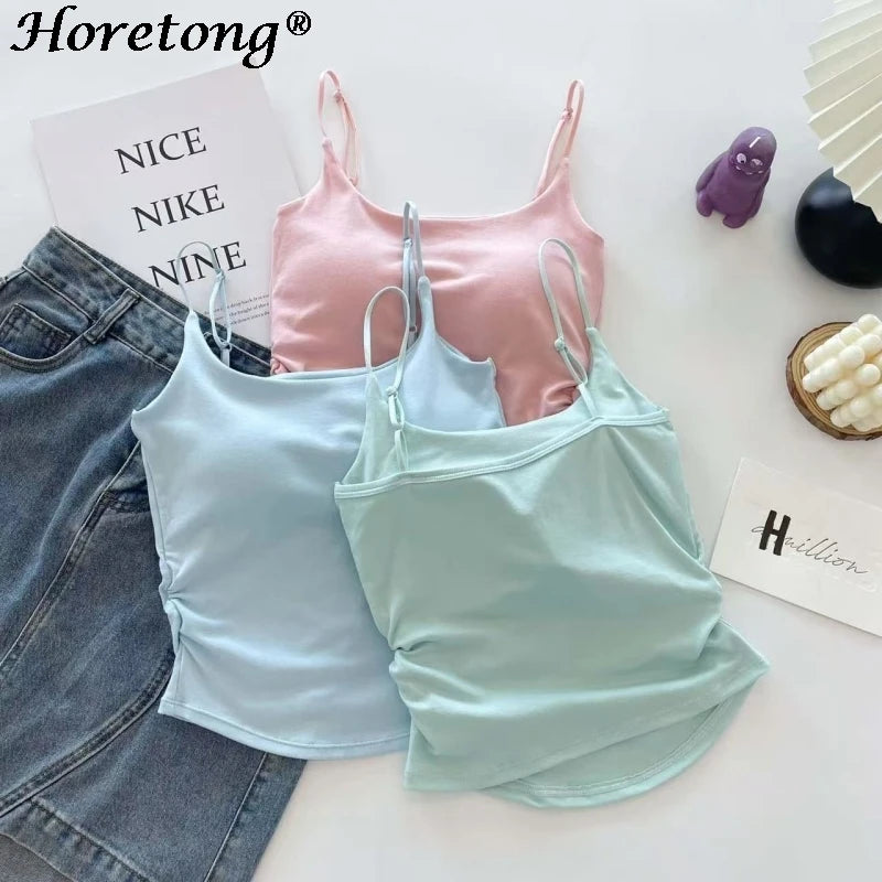 Adjustable Sleeveless Tops Sexy Sweet Slim Elastic Top