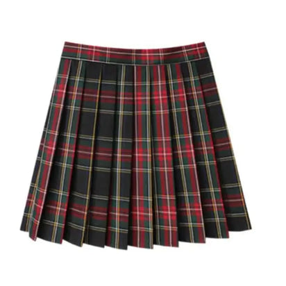 Korean Plaid Pleated Jk Uniform Japanese School Preppy A Line Mini Skirts