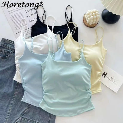 Adjustable Sleeveless Tops Sexy Sweet Slim Elastic Top