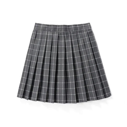 Korean Plaid Pleated Jk Uniform Japanese School Preppy A Line Mini Skirts