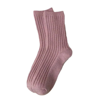 Cashmere Wool Casual Japanese Solid Color Thicker Long Sock Girls Thermal Warm Crew Sock