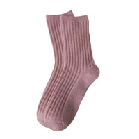 Cashmere Wool Casual Japanese Solid Color Thicker Long Sock Girls Thermal Warm Crew Sock