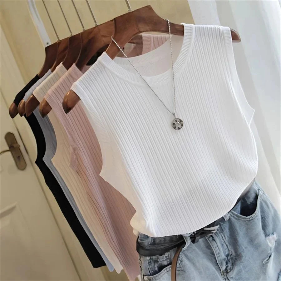 Summer Sleeveless Blouse Women Tops