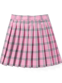 Korean Plaid Pleated Jk Uniform Japanese School Preppy A Line Mini Skirts