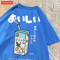 Harajuku Cute Cat Print Oversized T-shirt Streetwear Tops Cotton