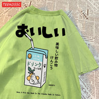 Harajuku Cute Cat Print Oversized T-shirt Streetwear Tops Cotton