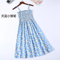 Mini Dresses Female Elastic High Waist Casual Spaghetti Strap Sleeveless
