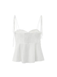 Asymmetric Bustier Tops for Women, Sweetheart Neck, Tied Thin Straps, Side Zipper, Female Camis, Sexy Fashion