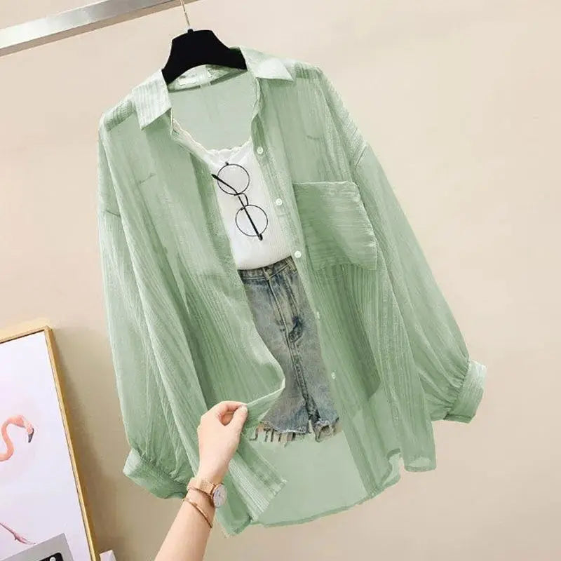 Elegant Perspective Thin Chiffon Cardigan