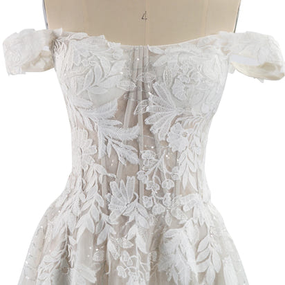 Luxury Off Shoulder Lace Wedding Dresses