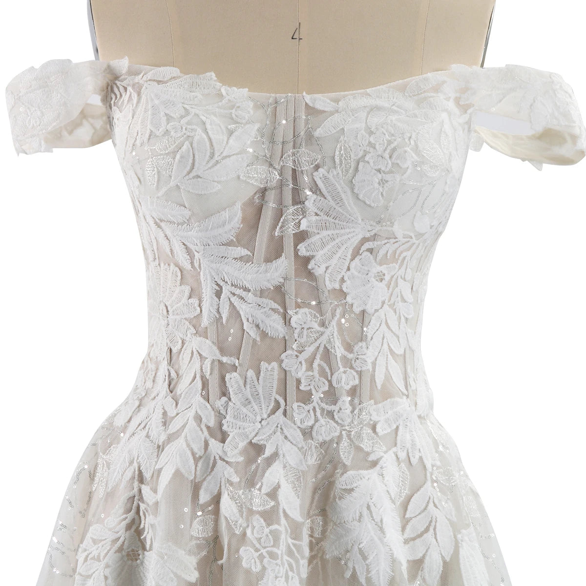 Luxury Off Shoulder Lace Wedding Dresses