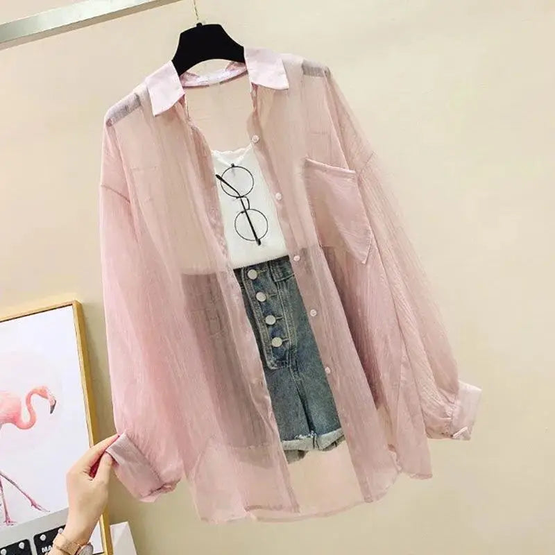 Elegant Perspective Thin Chiffon Cardigan