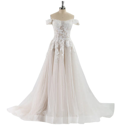 Luxury Off Shoulder Lace Wedding Dresses