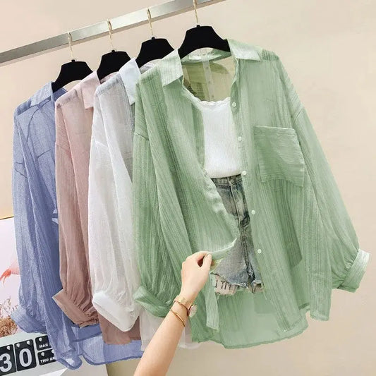 Elegant Perspective Thin Chiffon Cardigan