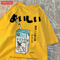 Harajuku Cute Cat Print Oversized T-shirt Streetwear Tops Cotton