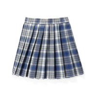 Korean Plaid Pleated Jk Uniform Japanese School Preppy A Line Mini Skirts
