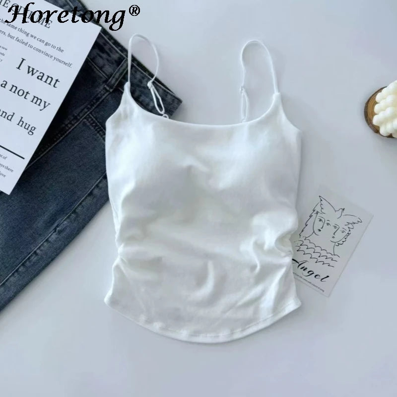 Adjustable Sleeveless Tops Sexy Sweet Slim Elastic Top