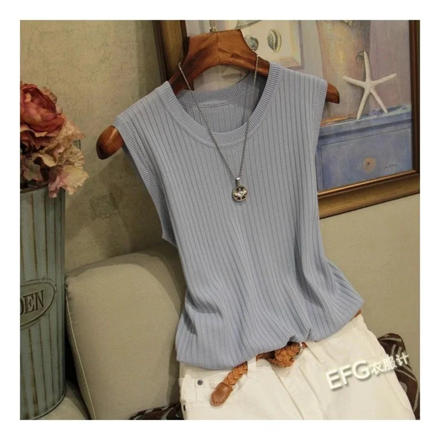 Summer Sleeveless Blouse Women Tops