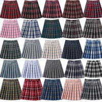 Korean Plaid Pleated Jk Uniform Japanese School Preppy A Line Mini Skirts