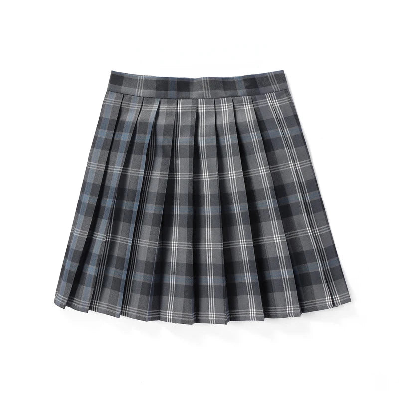Korean Plaid Pleated Jk Uniform Japanese School Preppy A Line Mini Skirts