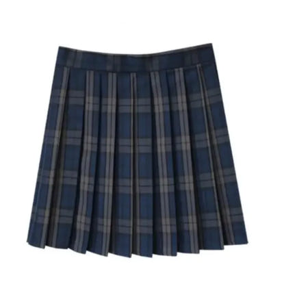 Korean Plaid Pleated Jk Uniform Japanese School Preppy A Line Mini Skirts