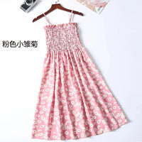 Mini Dresses Female Elastic High Waist Casual Spaghetti Strap Sleeveless