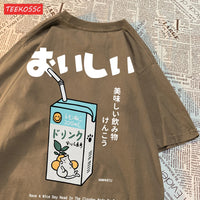 Harajuku Cute Cat Print Oversized T-shirt Streetwear Tops Cotton