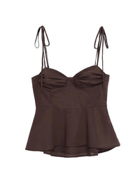 Asymmetric Bustier Tops for Women, Sweetheart Neck, Tied Thin Straps, Side Zipper, Female Camis, Sexy Fashion